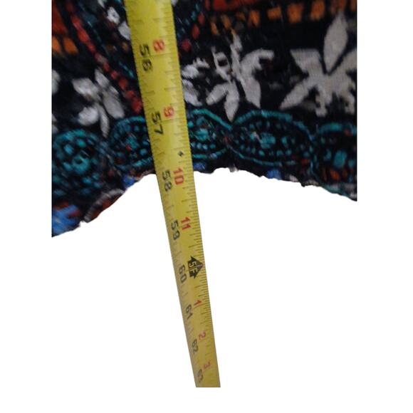 Y2K Eyelet Lace Maxi Dress Curvy Plus Size 16 Black Tropical Tribal Aztec Boho - Picture 15 of 17